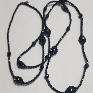 Robert Rose Black Beaded Necklace